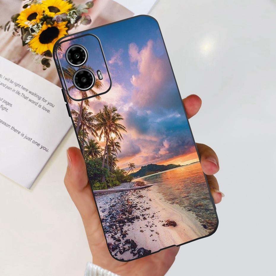 Phone Case For Motorola Moto G24 G34 2024 Cute Love Pattern Soft Silicon Back Cover For MOTO G24 G34 4G 5G