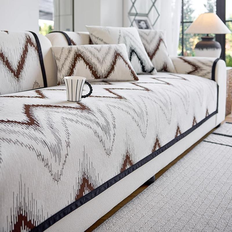 Chenier Sofa Cushion Is Universal In All Seasons, Dirt-Resistant And Non-Slip Seat Cushion, High-End Light Luxury Straight Row Sofa Cover Cloth