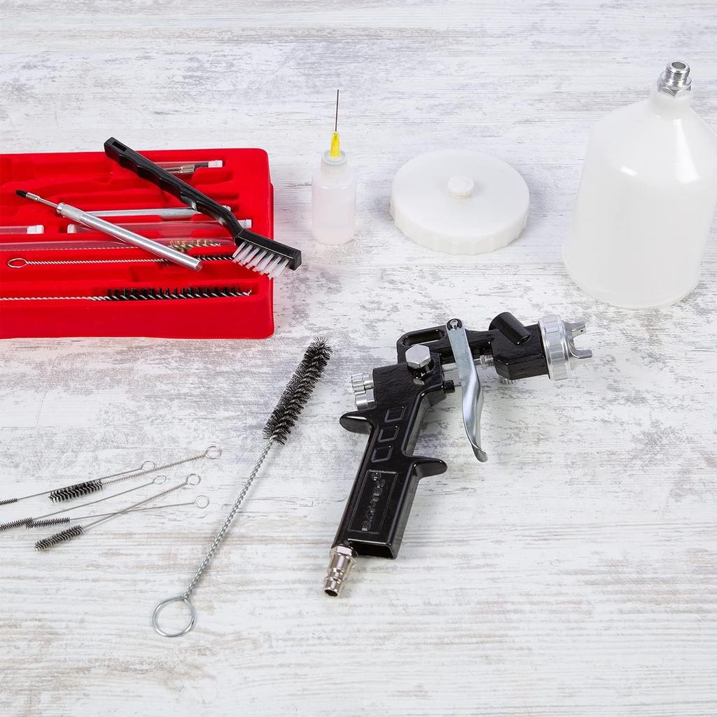 23 Pieces Professional Paint Spray Gun Cleaning Set with Case for HVLP Paint Guns, Plug-In Filters (601S) Compressed Air Tools and Airbrush