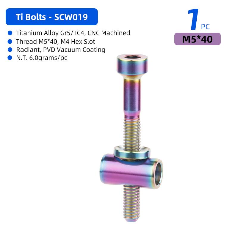 Deemount Seatpost Titanium Bolts 30/40mm CNC-machined TC4 Screw Bicycle Saddle Fastening M4 Hex Slot MTB Road Seat Post Fixing