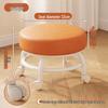 Swivel Caster Low Stool with Wheels - Adjustable Mobile Round Seat for Living Room, Children's Play Area, or Household Use.
