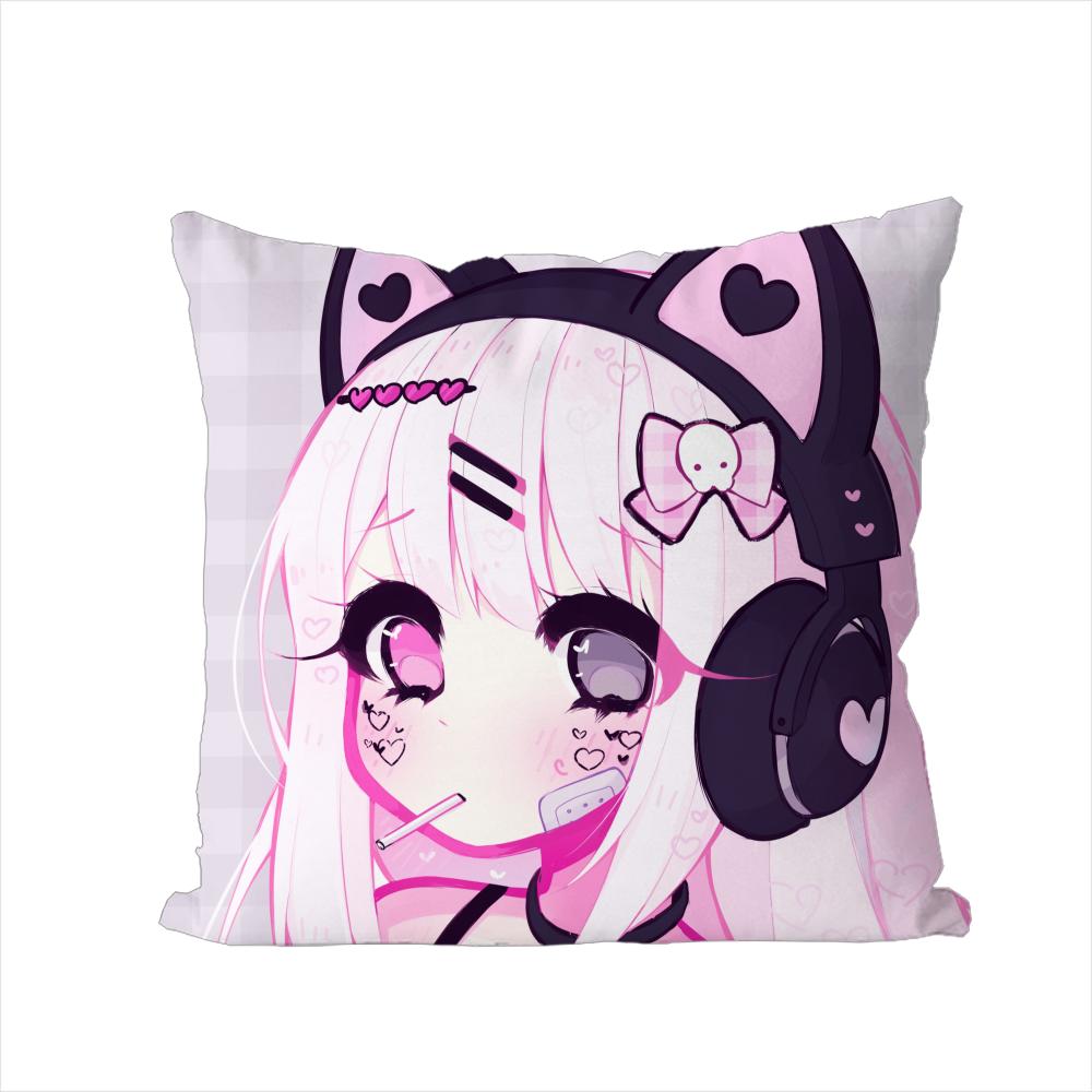 Geoxor Moneko Pillow Case For Car Sofa Decorative Home Doublesided Print Plush Square Throw Pillow Cushion Cover