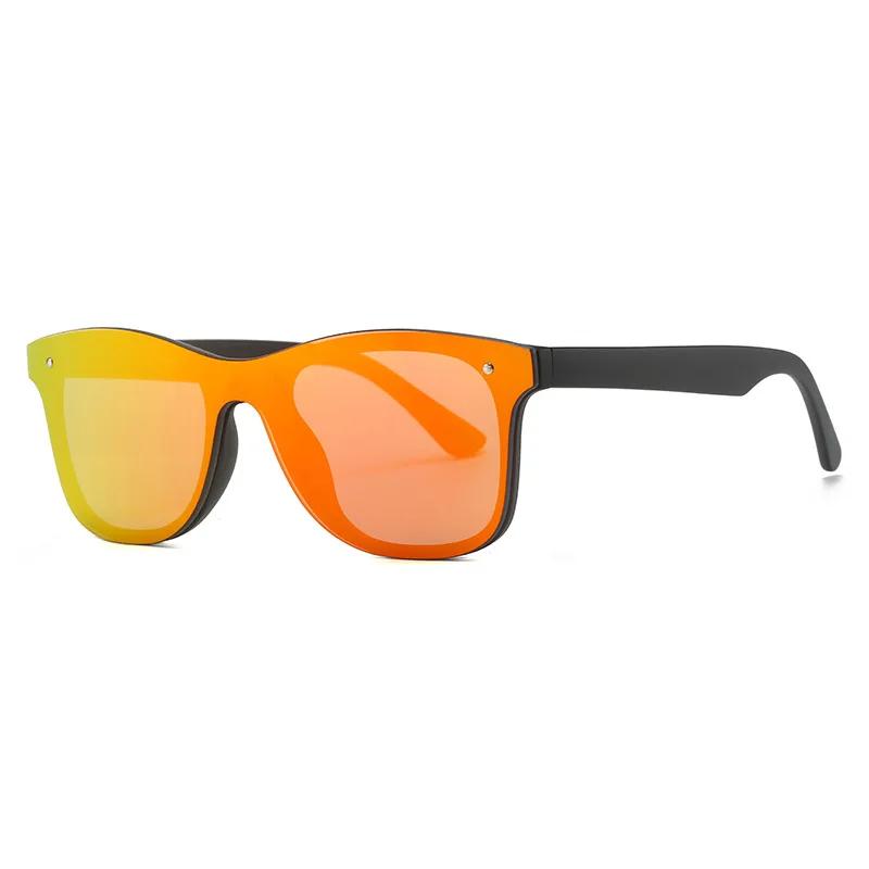Mode Européenne Américaine Et Lunettes de Soleil Colorées Monobloc Lunettes de Soleil Sans Monture Coupe-Vent Visières Solaires d'Extérieur Anti-Ultraviolets