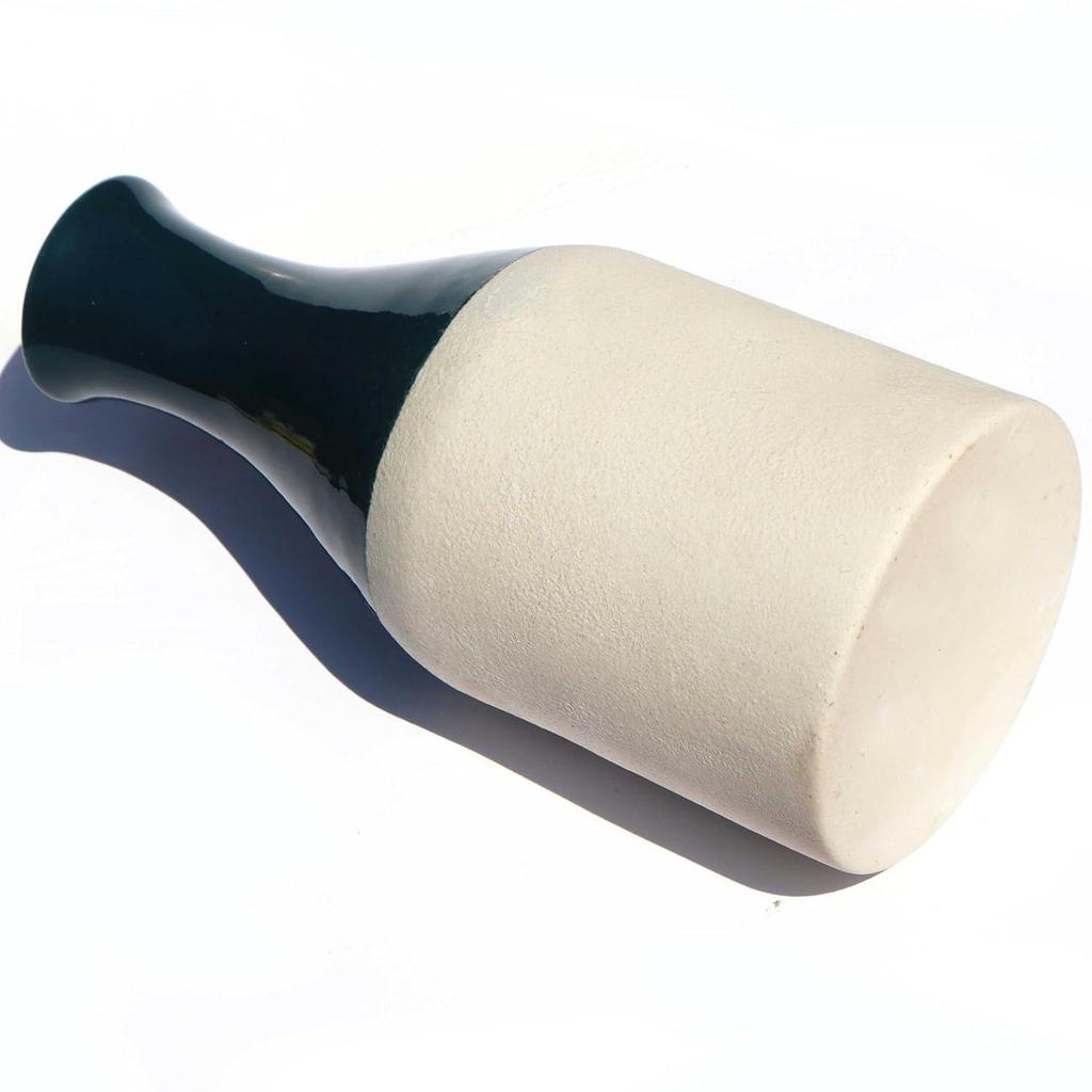 Porcelain Flower Vase (8 Inch) (Green) (Without Flower)