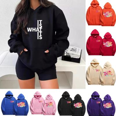It Is What It Is Printed Long Sleeve Women Hoodie Fashion Letter Print Sweatshirt Men Autumn Pullover Tops