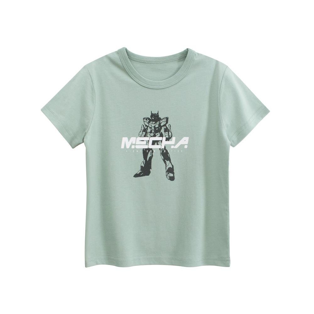 

New summer collection of Korean-style children s cartoon short-sleeved T-shirts – boys clothing 90cm