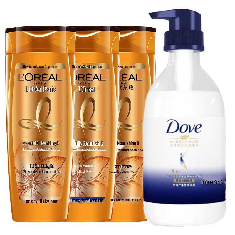 Dove Nourishing Body Wash & L Oréal Anti-Dandruff Shampoo Set