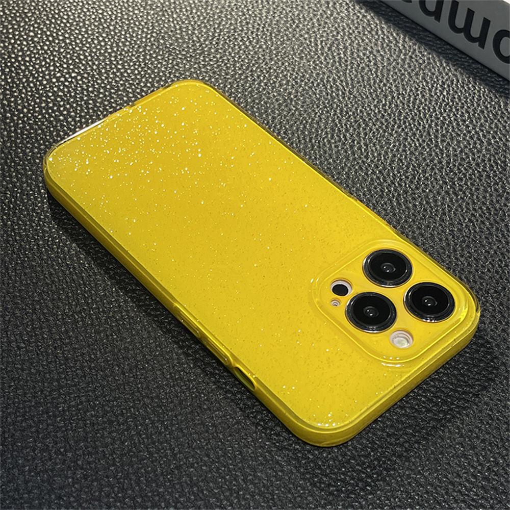 Fashion Bling Glitter Jelly Soft Silicone Phone Case For iPhone 16 15 11 12 13 14 Pro Max XR XS X 8 7 Plus Shockproof Back Cover