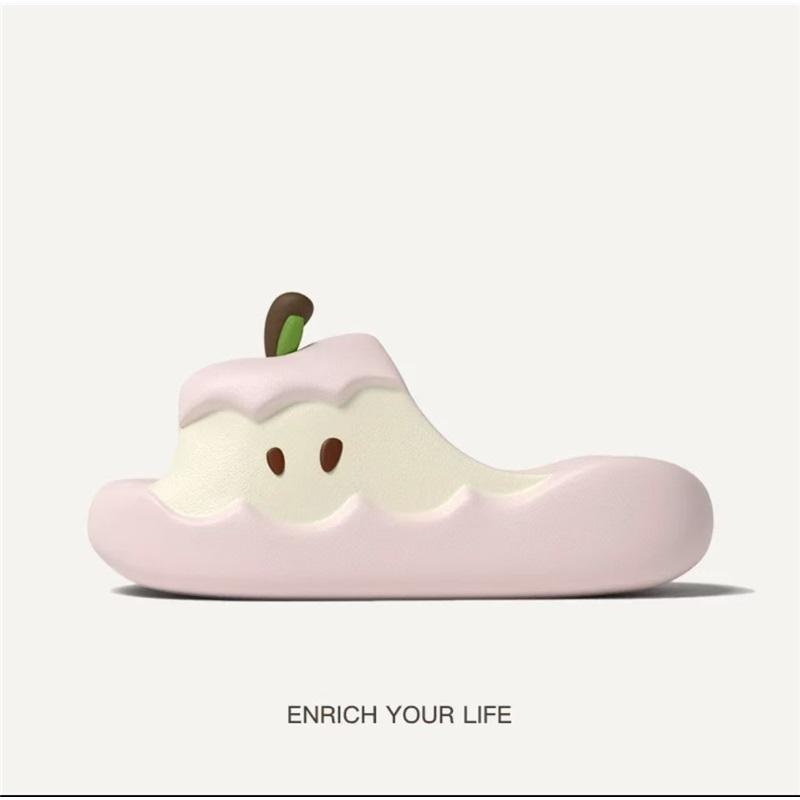 Original Small Apple Slippers Original Couple Summer Home Cute Thick Bottom Dormitory Sandals External Wear