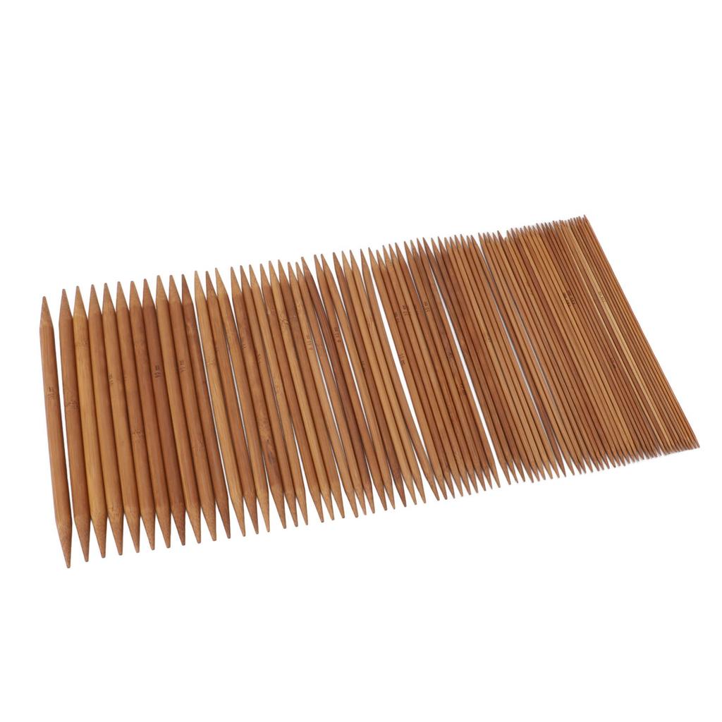 75 Pieces Knitting Needles Set Carbonized Bamboo Sweater   Double Pointed Knitting Needles