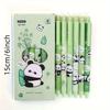 6pcs Cute Panda Gel Pens - Durable Black Ink, Vibrant Green & Light Blue Barrels with Adorable Panda Designs