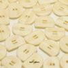 5pcs Two long eyes, semi-round beige resin buttons, knitted sweater, sweater clothing buttons, autumn and winter woolen coat buttons