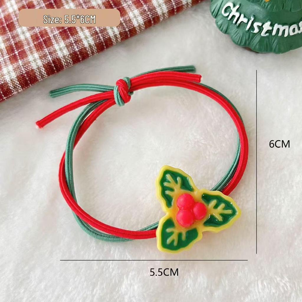Festive Reindeer & Santa Hair Tie: Christmas Ponytail Rubber Band