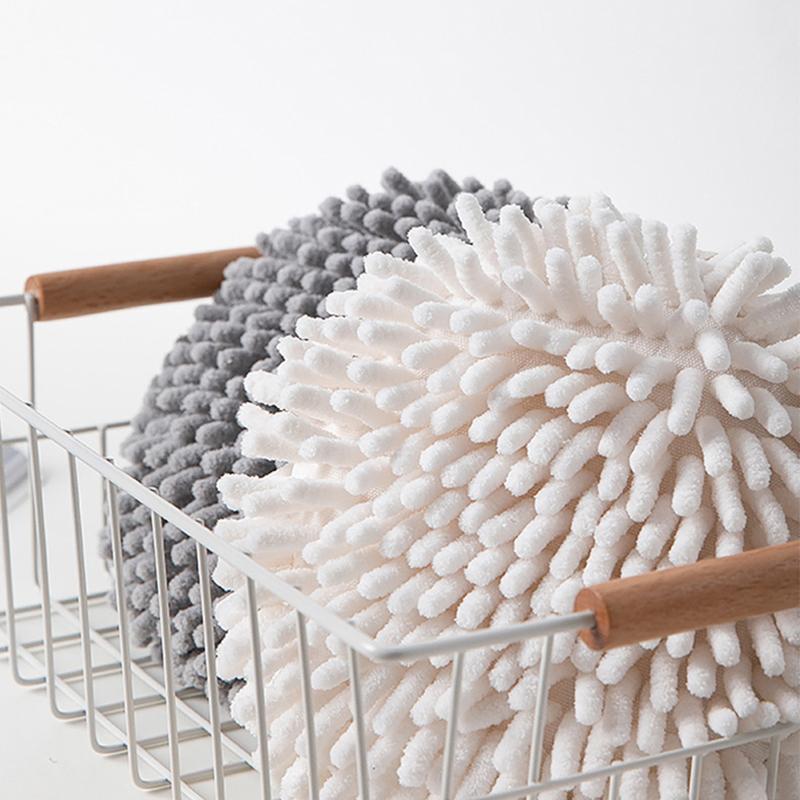 Hanging Hand Towel Quick Dry Super Absorbent Microfiber Towels for Kitchen Bathroom Wipe Cloth Sponge Dry Hands Wipe Towels Ball