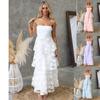 Elegant Light Luxury Romantic Vacation Style Suspender Dress 2026 New Embroidery Three-dimensional Applique European and American Women's Cake Group