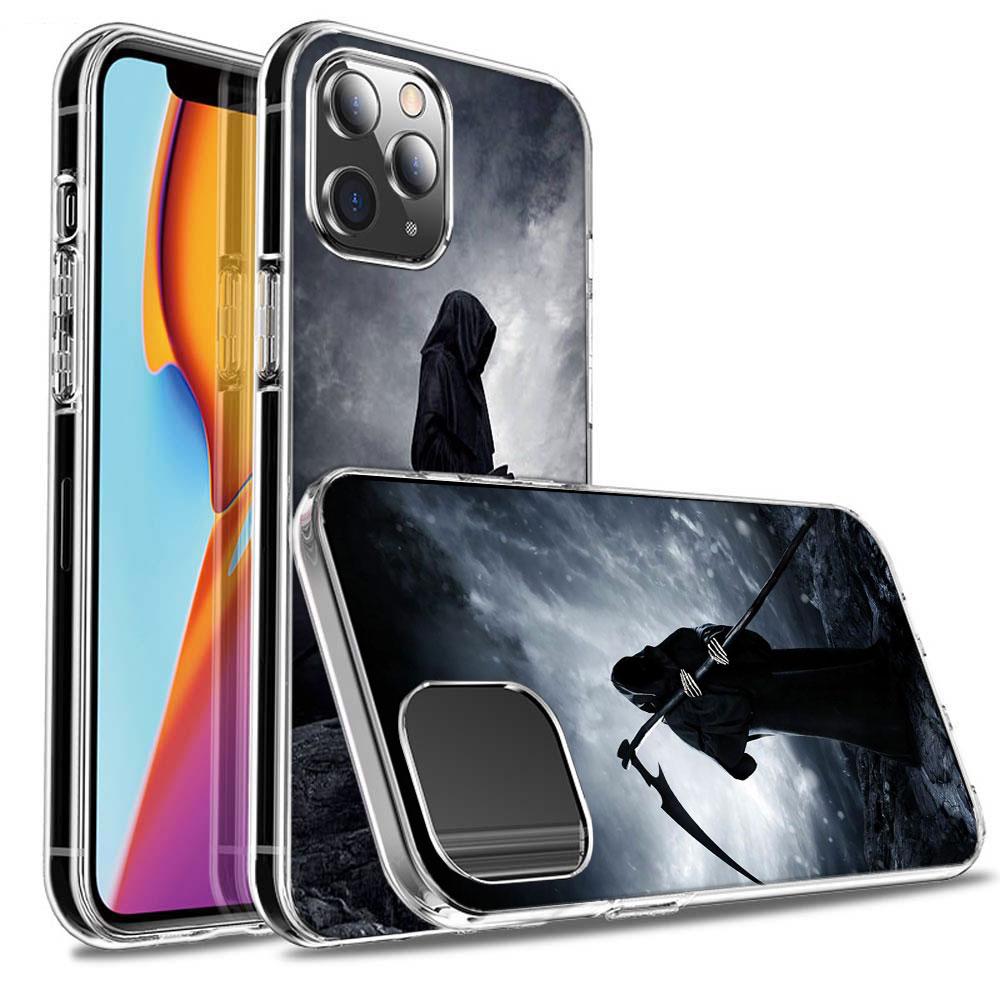 Tod Sensenmann Schädel Handyhülle Für Iphone 16E 15 Pro 14 Plus 17E 16 17 Pro Max Air 11 12 13 Mini Stoßfest Capa Niedlich Cov