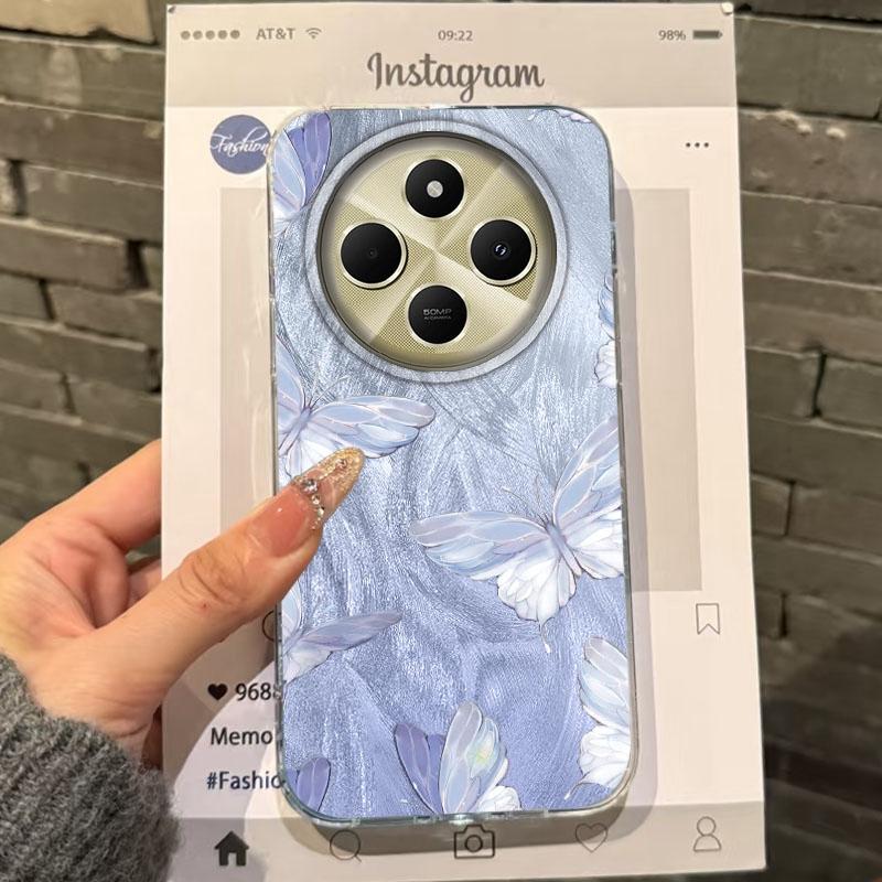 Luxury Butterfly Girl Women Phone Case For Xiaomi Poco X3pro X5 M6 X6 X3 NFC M5s M6 X7 Pro C75 C61 Shockproof Bumper Funda Cover