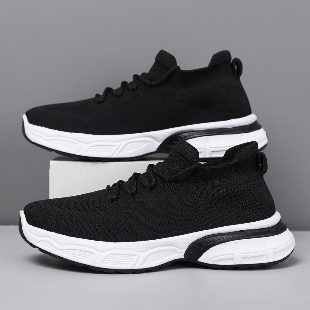 Herrenschuhe Neue Fliegende Gewebte Atmungsaktive Trendige Modeschuhe Herren Studenten Schuhe Herrenmode Lässiger Sneaker