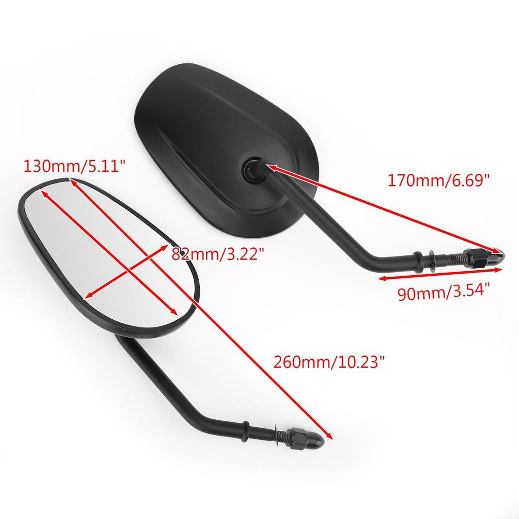 Rear View Mirrors For Touring Road King Sportster XL883 XL1200 Dyna Softail