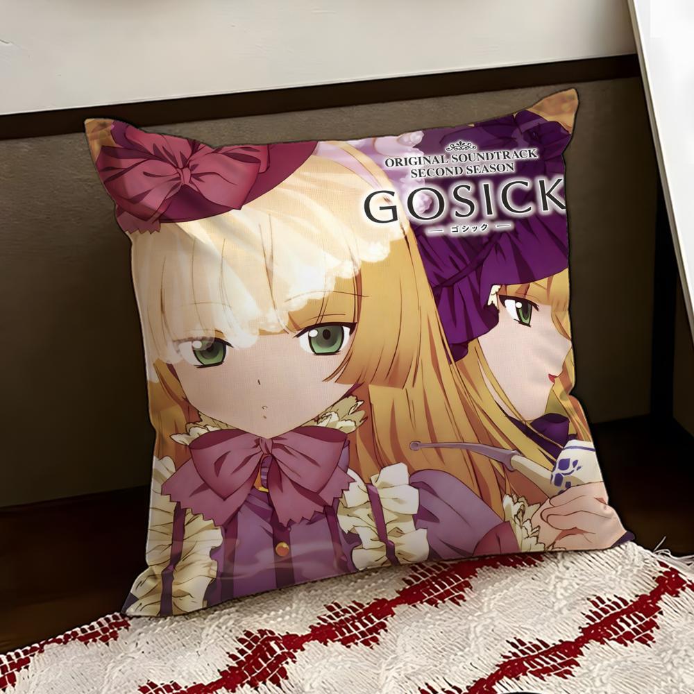 Anime cute GOSICK Cushion Cover Reversible Soft Durable Pillow Cover Home Car MultiScene Use for Daily Comfort