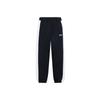 Side Color Blocked Fleece Cuffed Sweatpants Men Bottoms Black AKLRF33-1