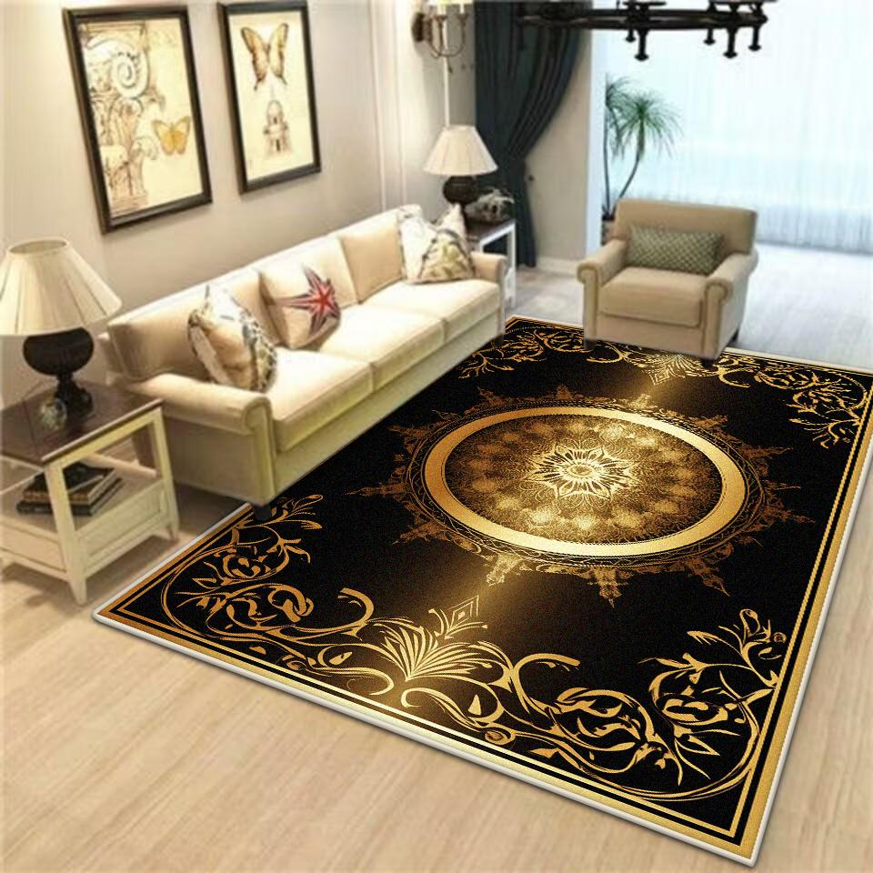 Modern Luxury Gold Large Living Room Carpet Home Decoration Luxury Non-slip Chinese Style Large Room Rugs Washable Rug Mat floor