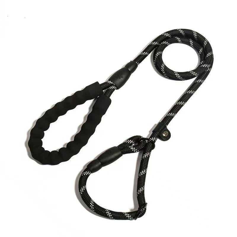 Explosion-Proof Nylon Dog Leash with P-Type Rope and P-Chain for Large Dogs