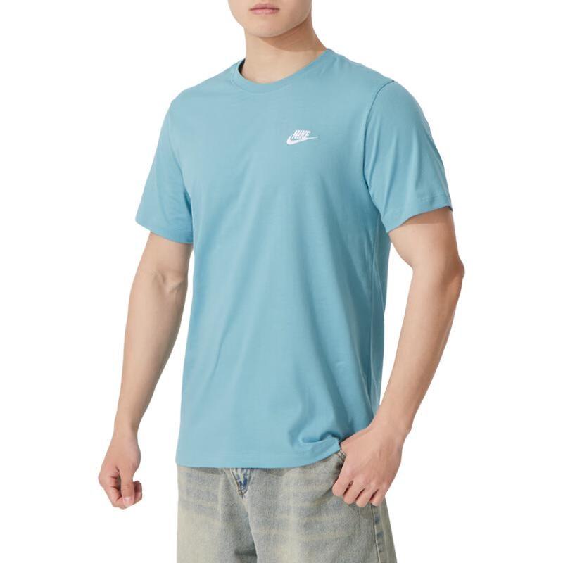 Nike T Shirts Men's Blue Crew Neck Moderate AR4999-465