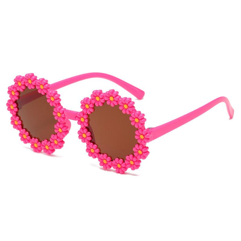 Children Parent-Child Adult Sunglasses Girls Little Daisies Flower Beach Sunscreen Photo Sunglasses Baby Styling Glasses