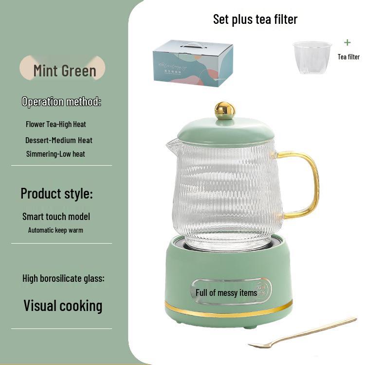 Large Capacity Electric Glass Kettle for Herbal Tea & Hot Milk