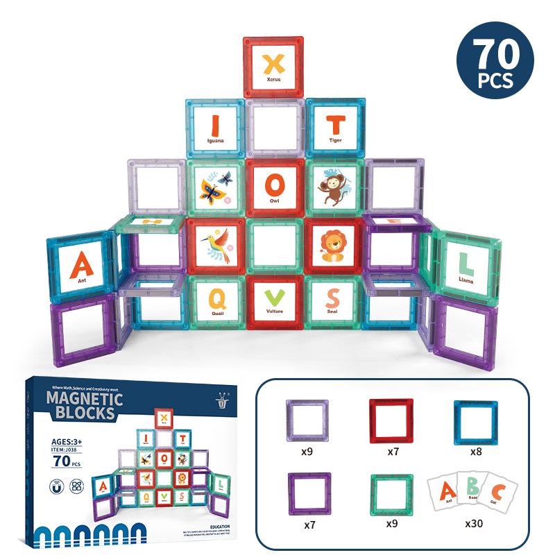 

Magnetic Sheet Building Block Magnetic Sheet Digital English Scene Set Children S Educational Toys