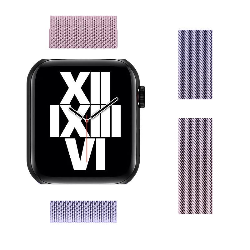 Compatible Stainless Steel Milanese Magnetic Band for Apple Watch Series 1-9 & SE.