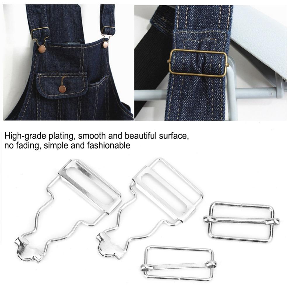 10pcs 2.7cm Metal Adjustable Strap Buckles Adjustable Buckle Replacement For Bib Pants серебряный