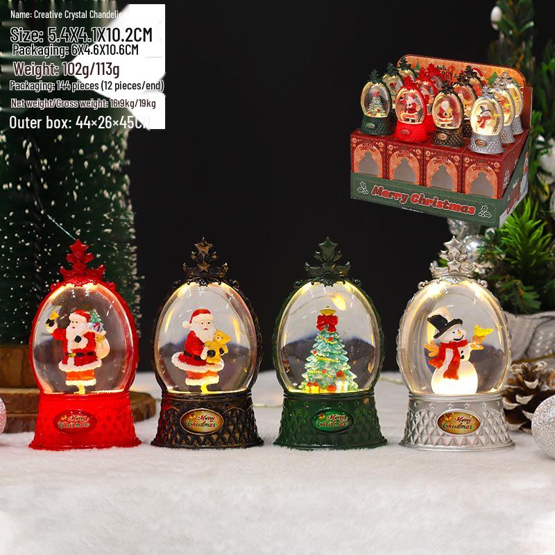 Christmas Crystal Ball Music Box Lantern Ornament
