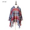 Nuovo pullover spinato primaverile e autunnale con cappello a quadri, mantello e scialle