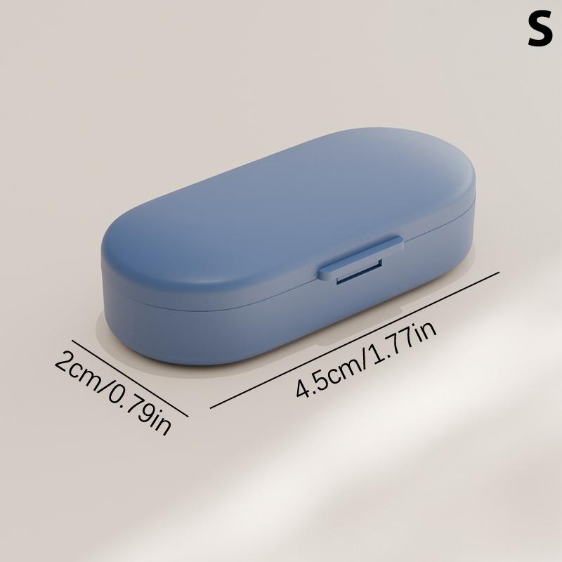 

Маленький большой органайзер для таблеток, дорожный держатель для таблеток, контейнер для хранения лекарств, органайзер для таблеток S синий