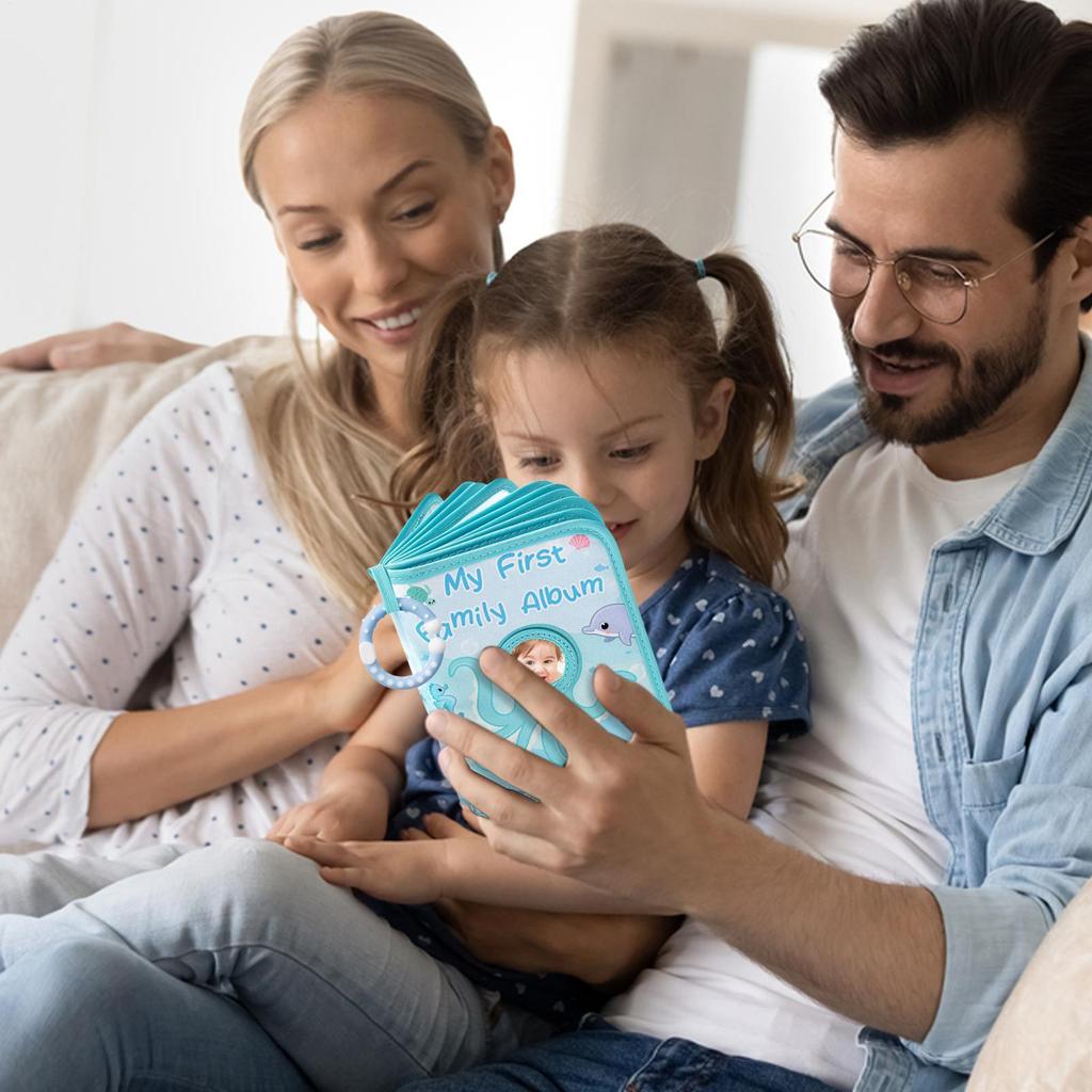Photo Album For Kids Early Childhood Memory Keeper Soft Cloth Memory Photo Book For Parents Multigenerational Households