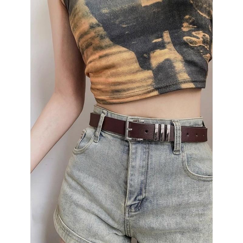 Waist Wide Contemporary Belt For Women Featuring Elegant Pu Material Coffee In