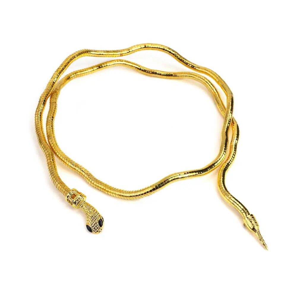 Punk Bendy Snake Náhrdelník Wrap Skládací náramek pro ženy Mužské robustní šperky