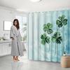St. Patrick'S Day Shamrock Shower Curtain, Green Clover & Hat Design, Machine Washable, Trendy Bath Decor