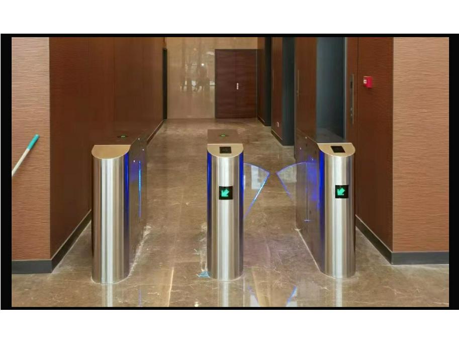 304 Stainless Steel Pedestrian Swing Gate with Facial Recognition Access Control