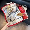 Silk scarf 71 * 71 imitation silk square scarf Korean atmosphere neck silk scarf flower pattern flower polka dot scarf
