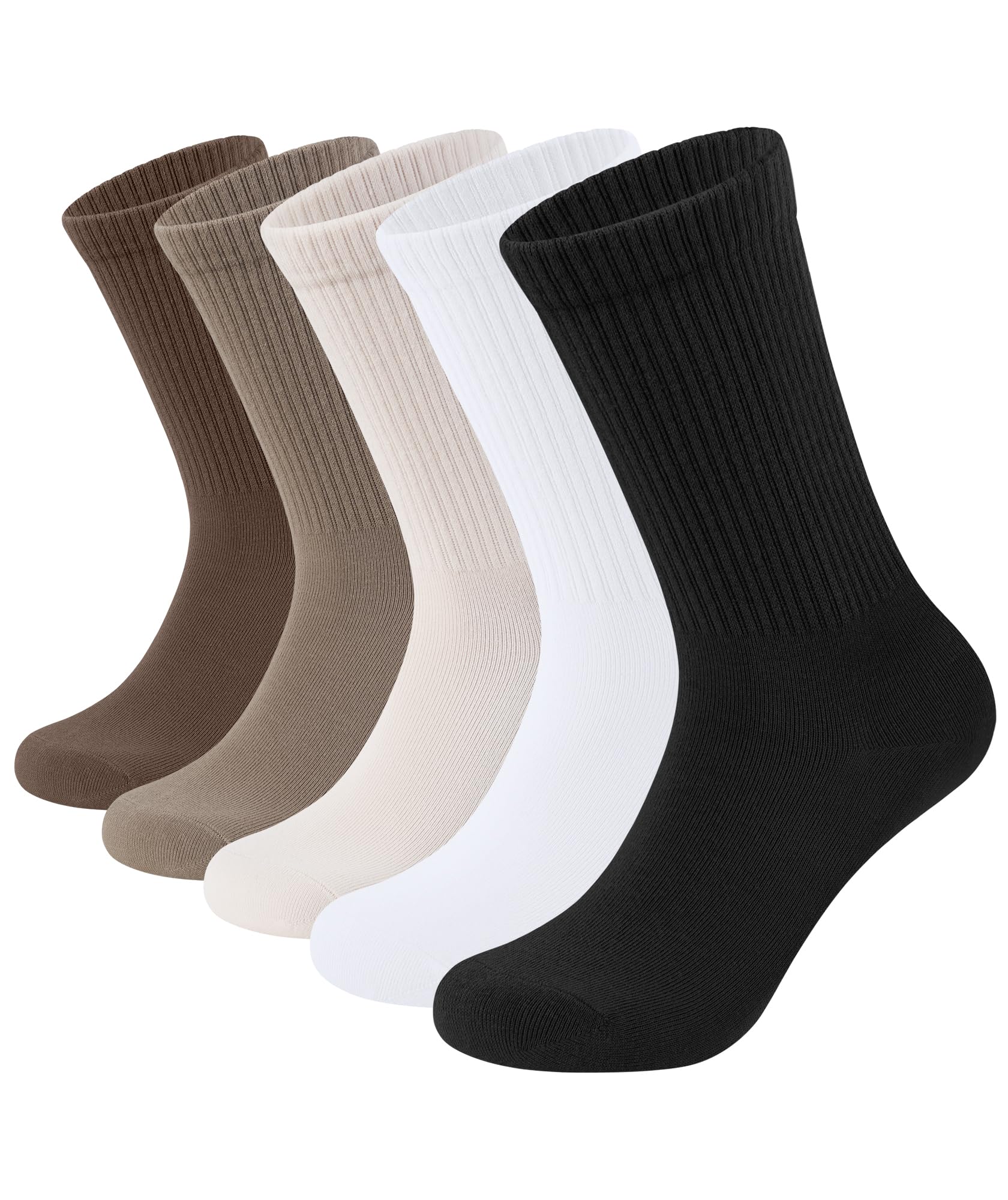 

CLOSEMATE Носки женские, однотонные, средней длины, подходят для любой высоты и всех размеров, 5 пар, дышащие, с защитой от запаха, цветные, влагоотводящие, быстросохнущие, хлопковые,