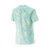Li-Ning Running Series All-Over Print Breathable Versatile Short Sleeve T-Shirt Women Tops Cloud-Porcelain-Blue ATSV376-2