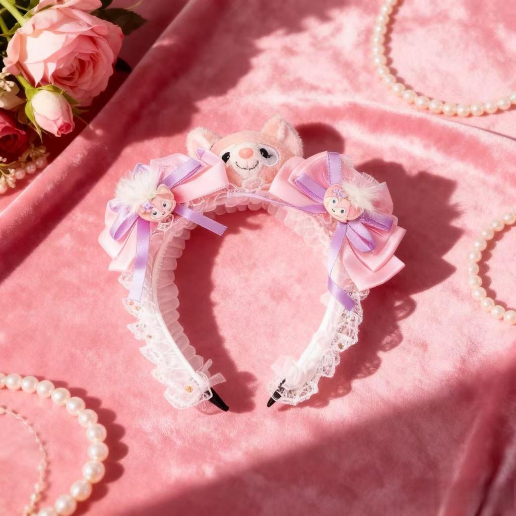 Lina Belle headband, girls' animal tail, children's autumn/winter plush waist bag, Lolita princess dress accessories, hand-held cane, hair