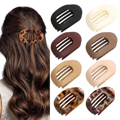 1/6Pcs Flat Hair Clip Set Matte Large Hair Pins French Harmony Curve