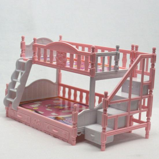Large Playhouse Dollhouse: Double-Layer Princess Bed & Nursery Ornament for Girls' Rooms