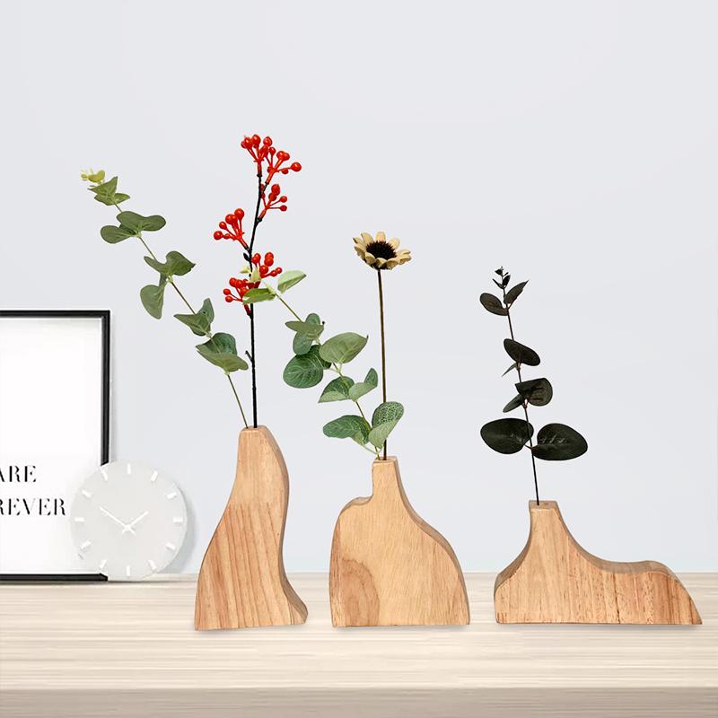 Lemn Lucrat Manual Cazare la Familie Materiale Naturale Retro Artă Florală Decorațiuni Interioare Aranjament Floral Meșteșuguri DIY Cameră de Zi 4 Stiluri