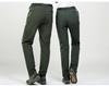 New Winter Softshell Fleece-Lined Waterproof Couples' Hiking Pants, Windproof, Plus Size for Men and Women