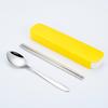 Portable Stainless Steel Cutlery Set: Spoons, Chopsticks, Knife, Fork - Three-Piece Set